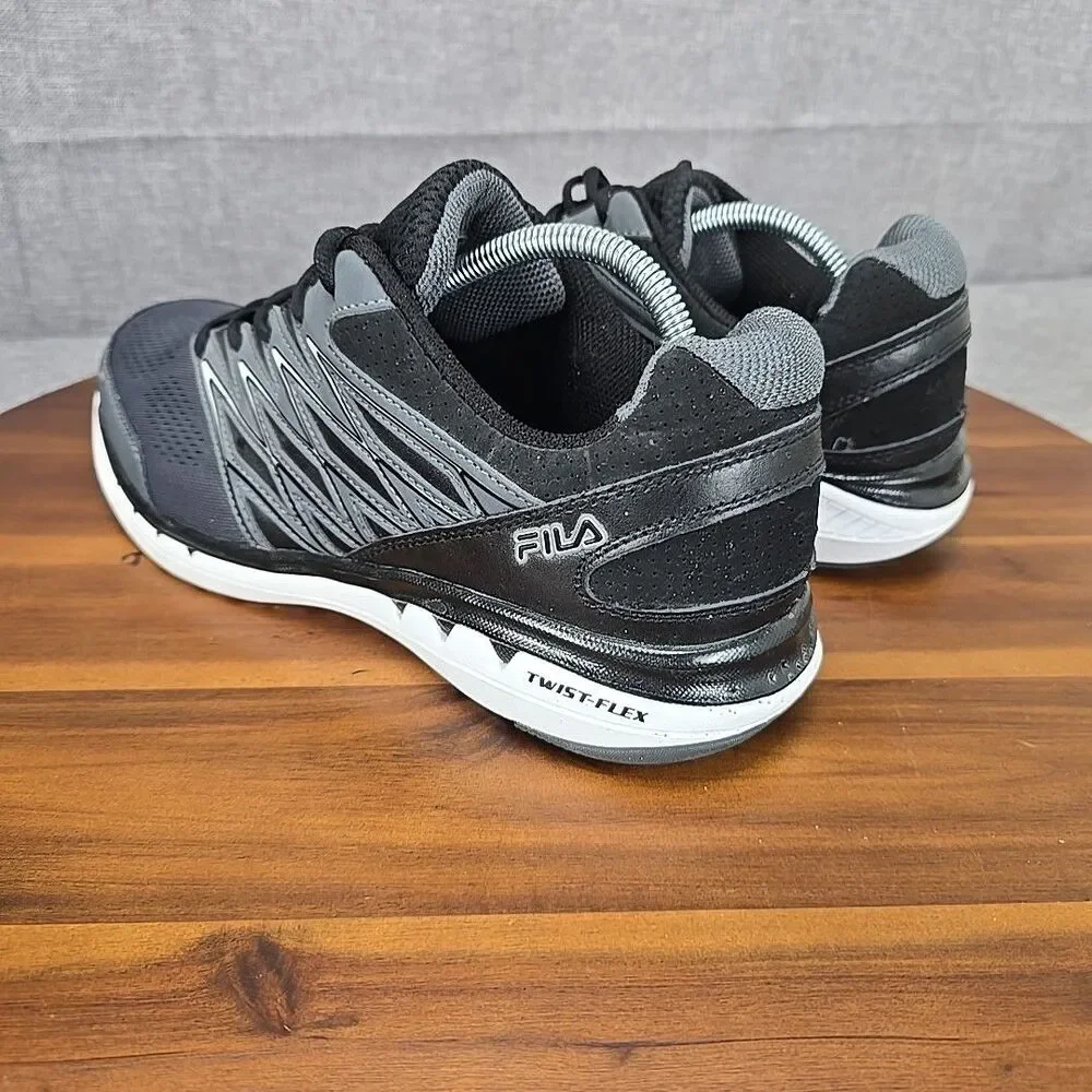 Fila Mens Indus Coolmax Gray 1SR20883-409‎ Black Running Shoes Sneakers Size 11